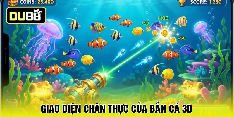 Giao diện chân thực của bắn cá 3D