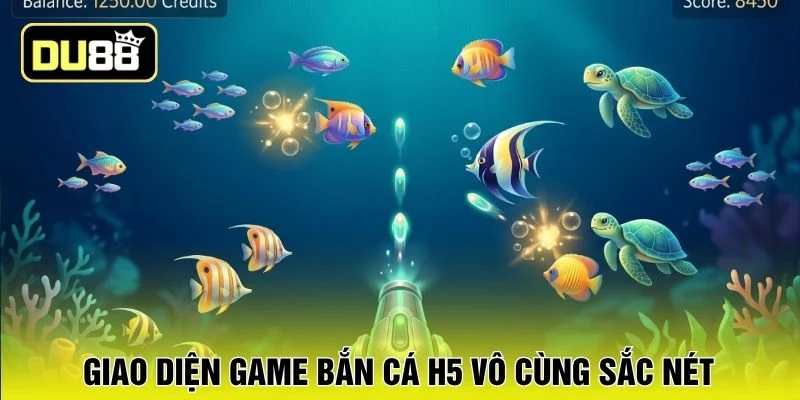 Giao diện game bắn cá h5 vô cùng sắc nét